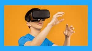 Ragazzo con occhiali VR 3D